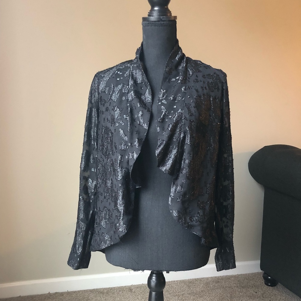 Black shiny light blazer